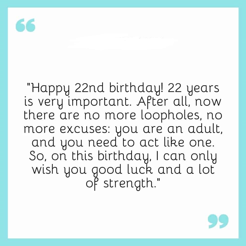 Sweet Happy 22nd Birthday Quotes For My Love