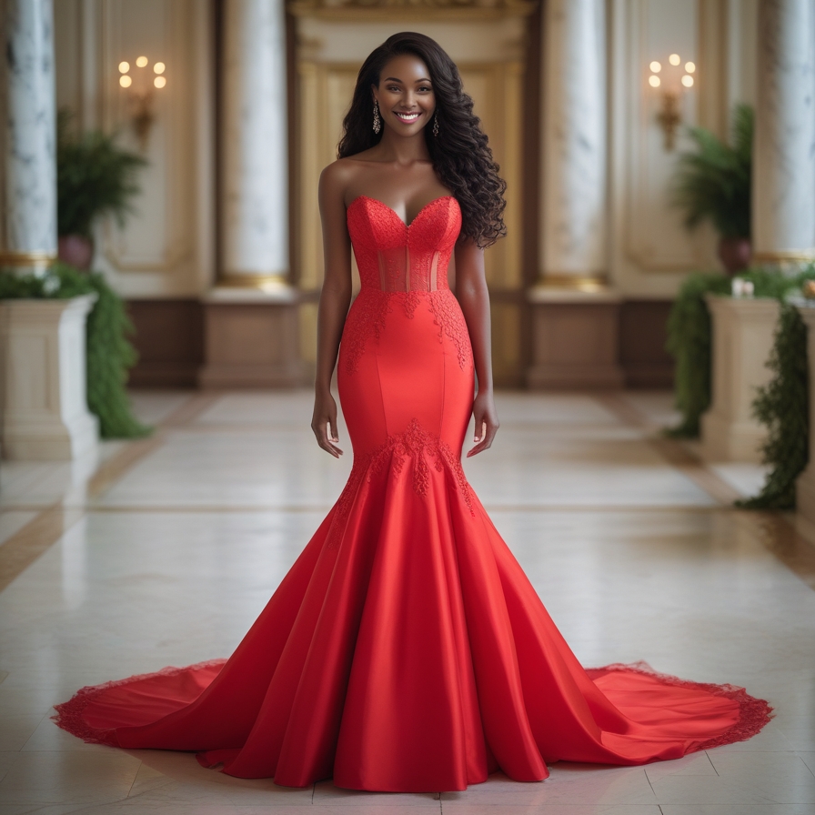 Cute Red Dress Captions For Instagram Post